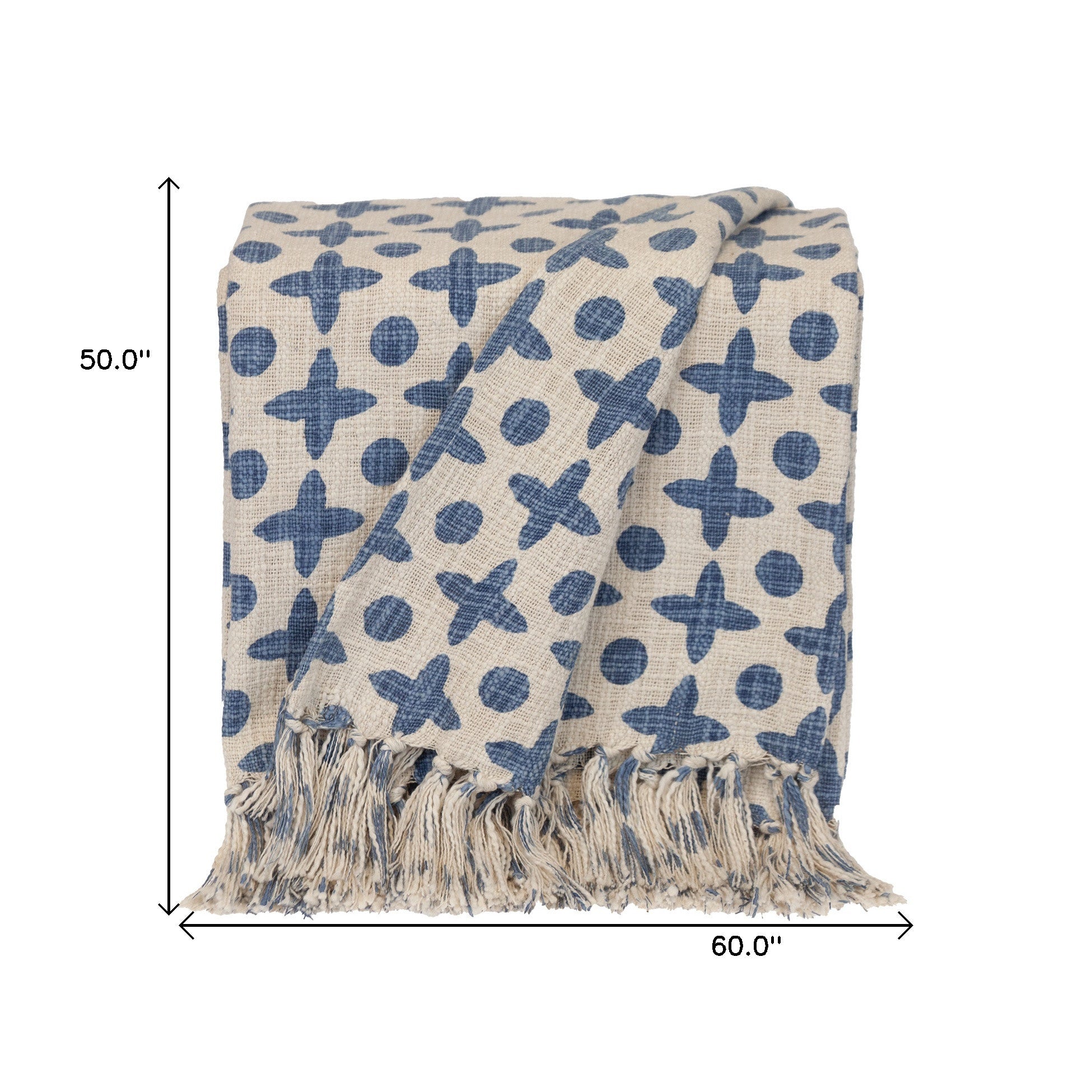 Parkland Collection Print Transitional Blue Rectangle 50" x 60" Throw - Minihomy