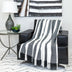 Parkland Collection Transitional Stripe Black Rectangle 60" x 50" Throw - Minihomy