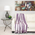 Parkland Collection Transitional Stripe Purple Rectangle 60" x 50" Throw - Minihomy