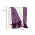 Parkland Collection Transitional Stripe Purple Rectangle 60" x 50" Throw - Minihomy