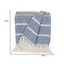 Parkland Collection Transitional Stripe Blue Rectangle 50" x 60" Throw - Minihomy