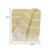 Parkland Collection Transitional Stripe Yellow Rectangle 50" x 60" Throw - Minihomy