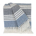 Parkland Collection Transitional Stripes Blue Rectangle 50" x 60" Throw - Minihomy