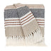 Parkland Collection Transitional Stripes Beige Rectangle 50" x 60" Throw - Minihomy