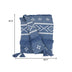 Parkland Collection Transitional Stripes and Dots Blue 50" x 60" Throw - Minihomy