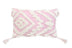 13" X 20" Pink and White Textural Abstract Throw Pillow with Tassels - Minihomy