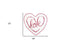 15" X 16" White And Rose Love Heart Throw Pillow With Embroidery - Minihomy