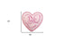 15" X 16" Pink And Rose Heart Love Throw Pillow with Embroidery - Minihomy