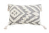 13" X 20" Grey And White Abstract Zippered Polyester Throw Pillow With Tassels - Minihomy