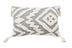 13" X 20" Grey And White Abstract Zippered Polyester Throw Pillow With Tassels - Minihomy