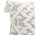 13" X 18" Grey And White Damask Zippered Polyester And Cotton Blend Throw Pillow With Tassels - Minihomy