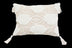 13" X 18" Beige And White Ogee Zippered Polyester And Cotton Blend Throw Pillow With Tassels - Minihomy