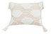 13" X 18" Beige And White Ogee Zippered Polyester And Cotton Blend Throw Pillow With Tassels - Minihomy