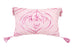 13" X 20" Pink White And Silver Abstract Zippered Polyester Throw Pillow With Tassels - Minihomy