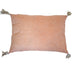 13" X 18" Peach And White Ogee Zippered Polyester And Cotton Blend Throw Pillow With Tassels - Minihomy