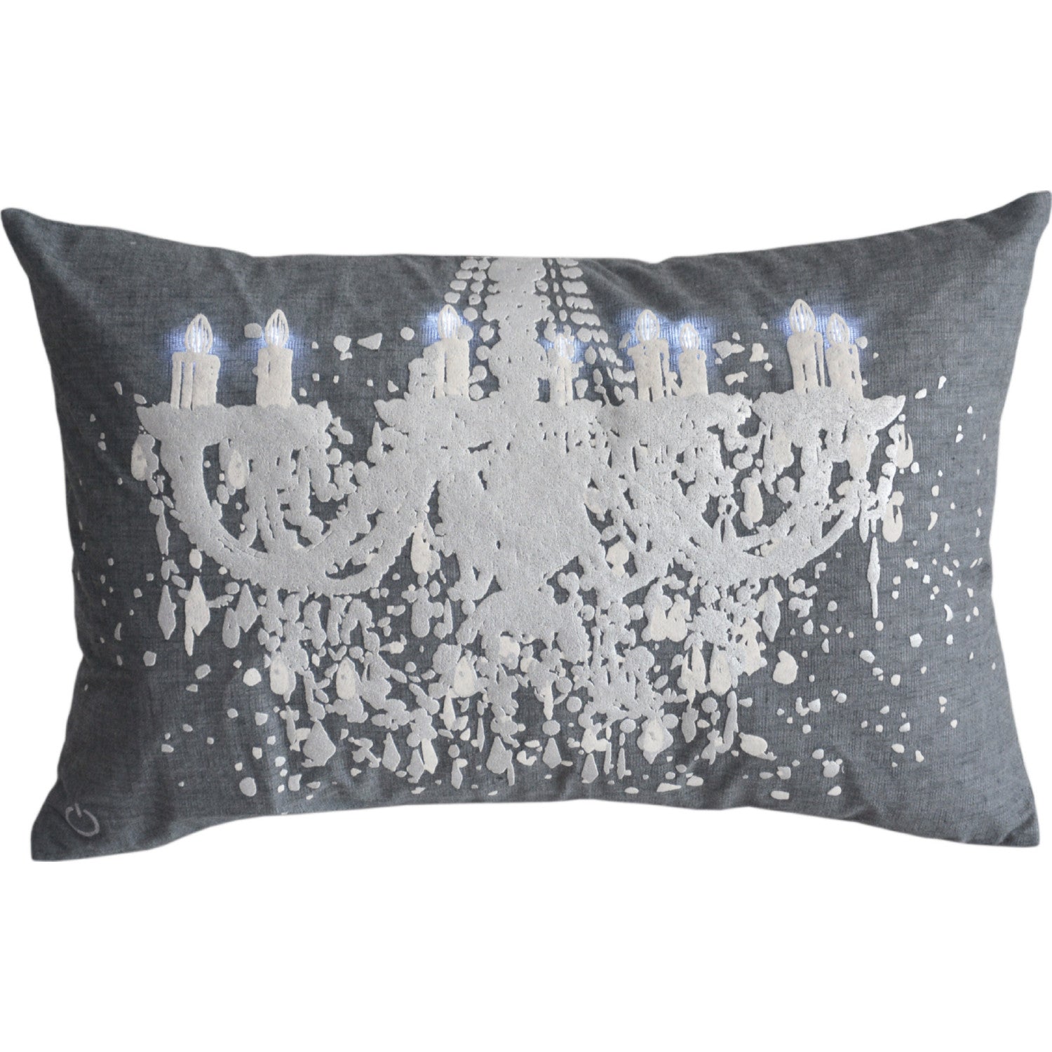 13" X 20" Grey And White Abstract Zippered Polyester Throw Pillow - Minihomy