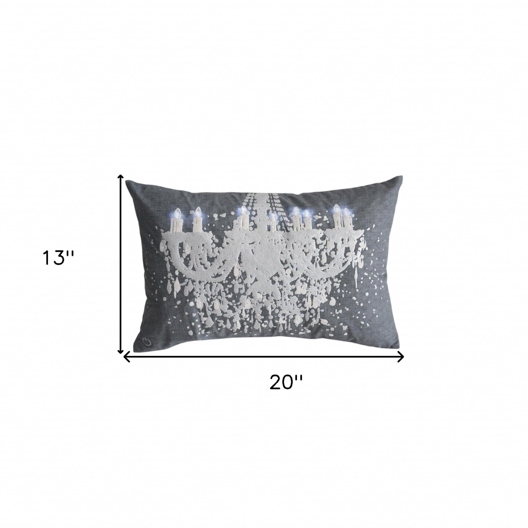 13" X 20" Grey And White Abstract Zippered Polyester Throw Pillow - Minihomy