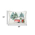 13" X 18" White Green And Red Zippered Polyester Christmas Holiday Van Throw Pillow - Minihomy