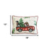 13" X 18" Dog Red Truck and Christmas Tree Throw Pillow - Minihomy