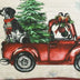 13" X 18" Dog Red Truck and Christmas Tree Throw Pillow - Minihomy