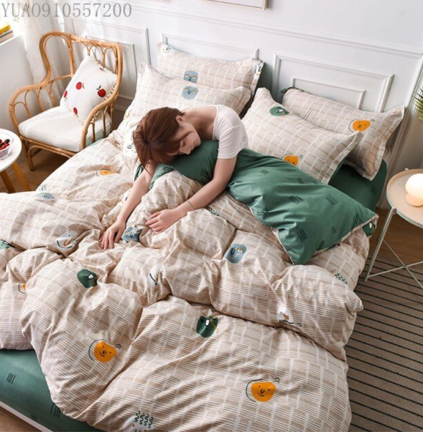 Bedding Printed Bed Four-piece Aloe Cotton Bed Sheet