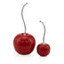 14" Red and Silver Enamel Cherry Sculpture - Minihomy