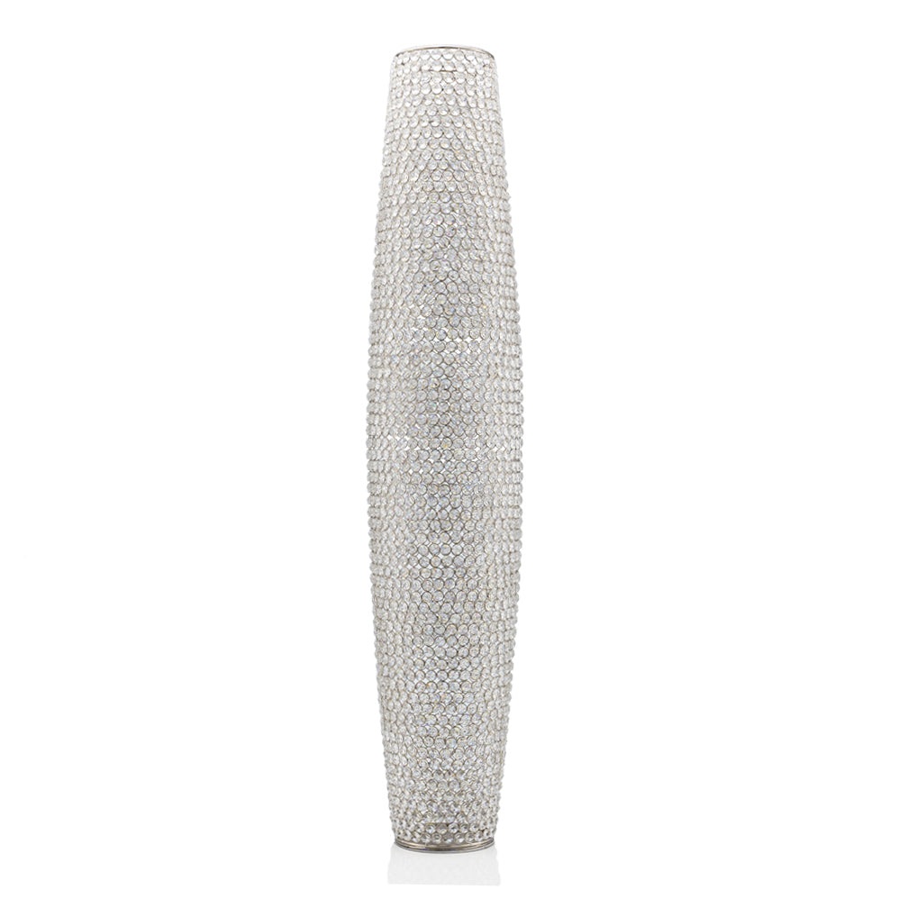 47" Bling Faux Crystal Beads Barrel Floor Vase - Minihomy