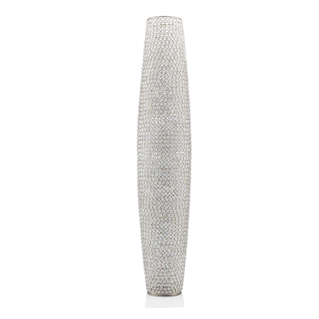 47" Bling Faux Crystal Beads Barrel Floor Vase - Minihomy