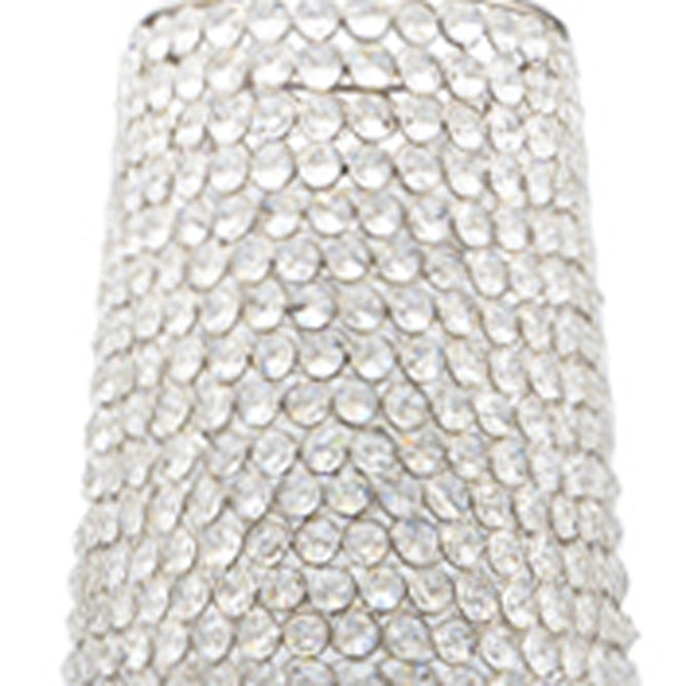 47" Bling Faux Crystal Beads Barrel Floor Vase - Minihomy