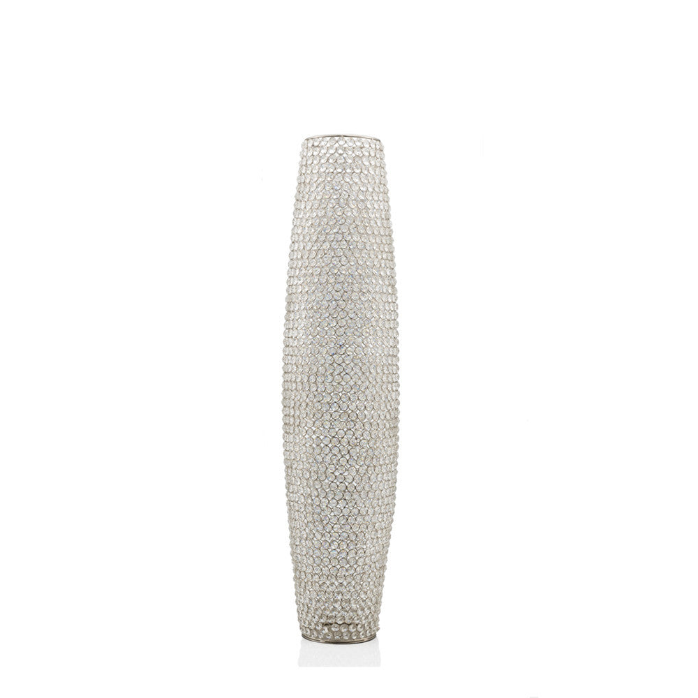 40" Bling Faux Crystal Beads Barrel Floor Vase - Minihomy