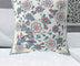 28" x 28" Off White Peacock Blown Seam Floral Indoor Outdoor Throw Pillow - Minihomy