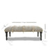 47" Cream And Black Leg Abstract Stripe and Dot Upholstery Bench - Minihomy