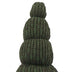 14" Green Chunky Knit Hat Fabric Sitting Gnome Sculpture - Minihomy