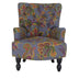 28" Grey Golden And Brown Polyester Blend Floral Arm Chair - Minihomy