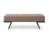 57" Taupe And Black Upholstered Upholstered Bedroom Bench - Minihomy