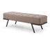 57" Taupe And Black Upholstered Upholstered Bedroom Bench - Minihomy