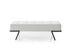 57" White And Black Upholstered Upholstered Bedroom Bench - Minihomy