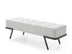 57" White And Black Upholstered Upholstered Bedroom Bench - Minihomy