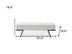 57" White And Black Upholstered Upholstered Bedroom Bench - Minihomy