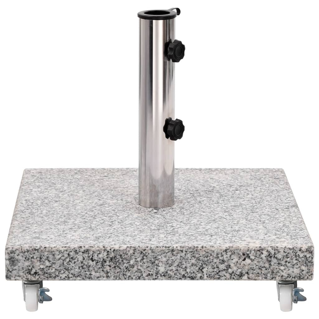 vidaXL Parasol Base Granite 66.1 lb Square Gray