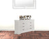 57" White Solid Wood Six Drawer Double Dresser - Minihomy