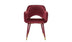 22" Red Velvet And Gold Solid Color Parsons Chair - Minihomy