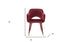 22" Red Velvet And Gold Solid Color Parsons Chair - Minihomy