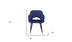 22" Ocean Blue Velvet And Gold Solid Color Parsons Chair - Minihomy