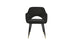 22" Black Velvet And Gold Solid Color Parsons Chair - Minihomy