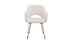 22" Cream Velvet And Gold Solid Color Parsons Chair - Minihomy