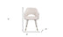 22" Cream Velvet And Gold Solid Color Parsons Chair - Minihomy