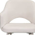 22" Cream Velvet And Gold Solid Color Parsons Chair - Minihomy