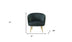 31" Black Velvet And Gold Striped Barrel Chair - Minihomy