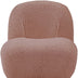 32" Pink Sherpa Solid Color Swivel Slipper Chair - Minihomy